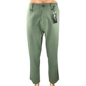 NEW Vince Camuto The Weekend Men's Green Straight Leg Trousers Pants Size 34